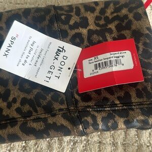 Spanx - Faux Leather Leopard Leggings in Leopard Shine size XS